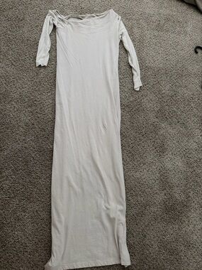 Forever 21 Cream Long Sleeve Maxi Dress